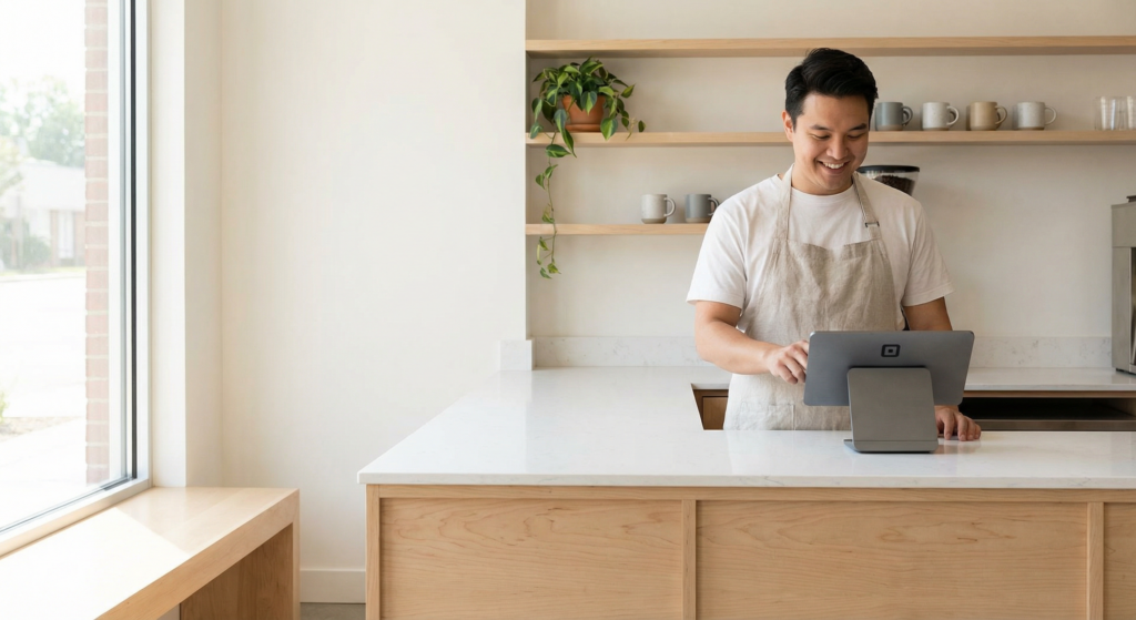 BMO POS system used in small cafe and retail shop in Malaysia