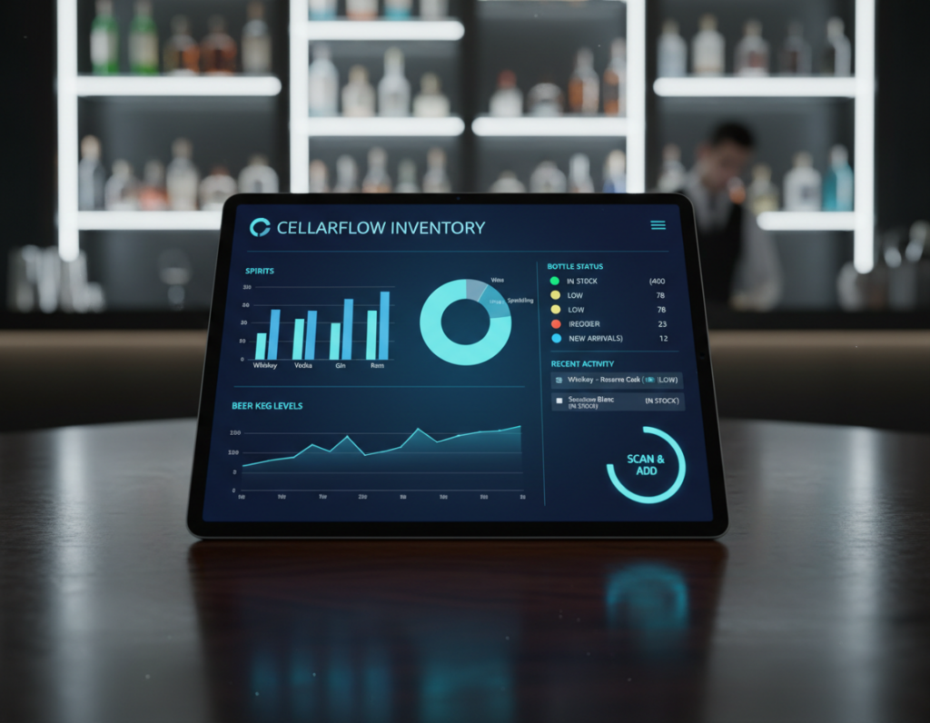 Digital bottle custody management dashboard with real-time tracking system