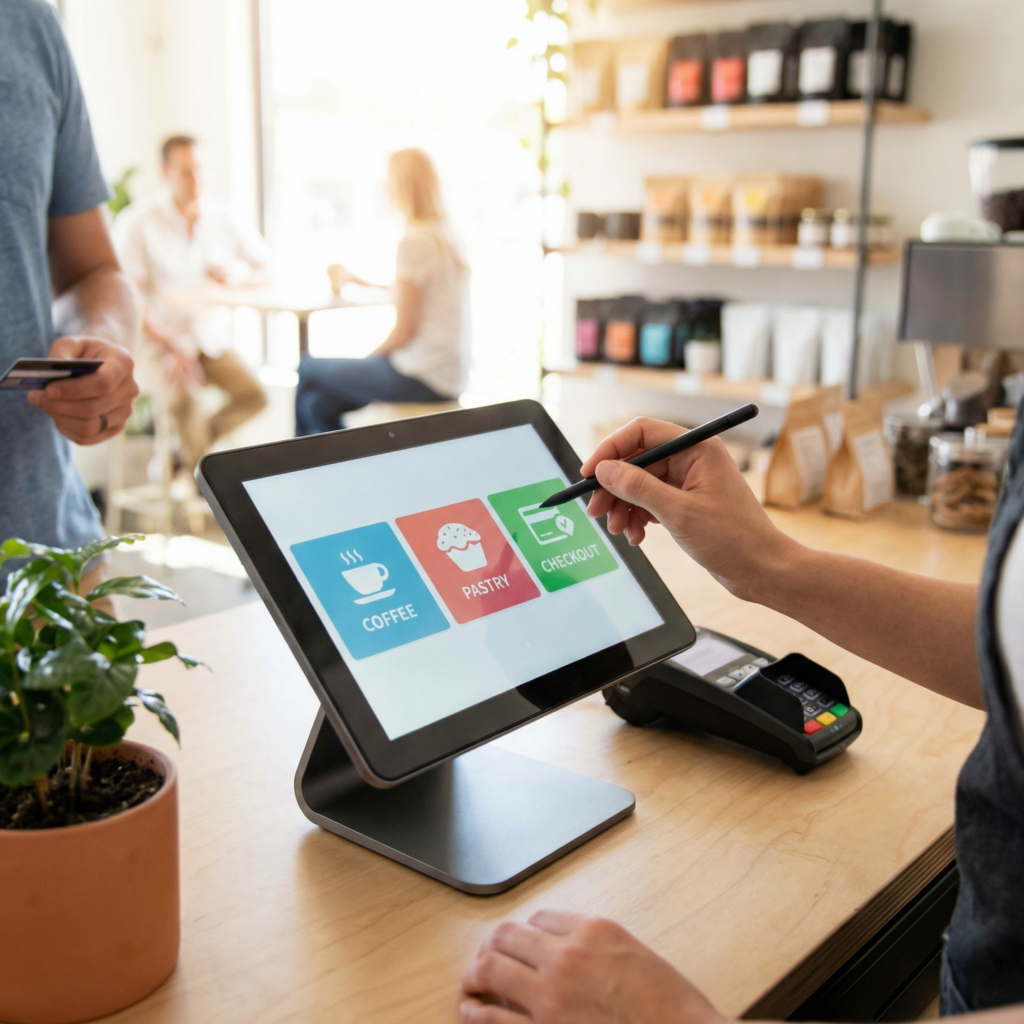 Easy to use POS touchscreen interface for fast billing and checkout