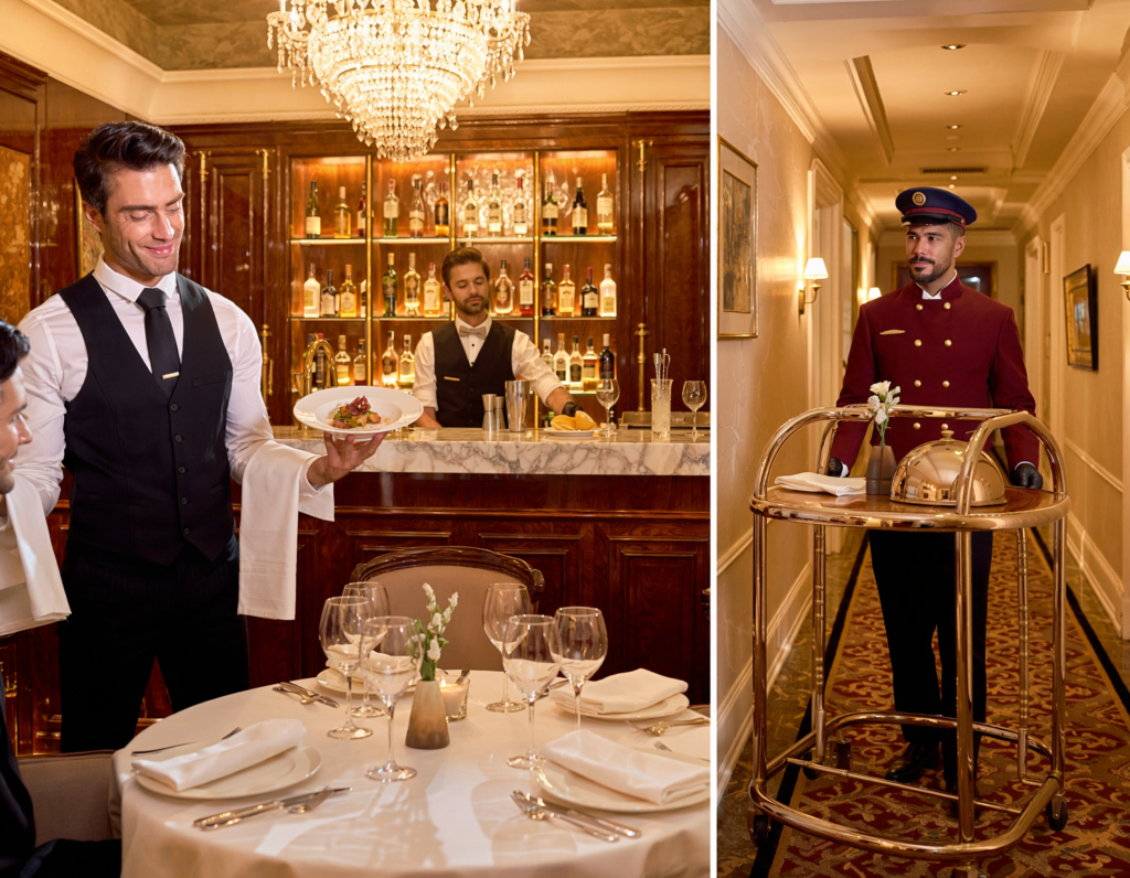 Hospitality POS system supporting restaurant bar and room service operations