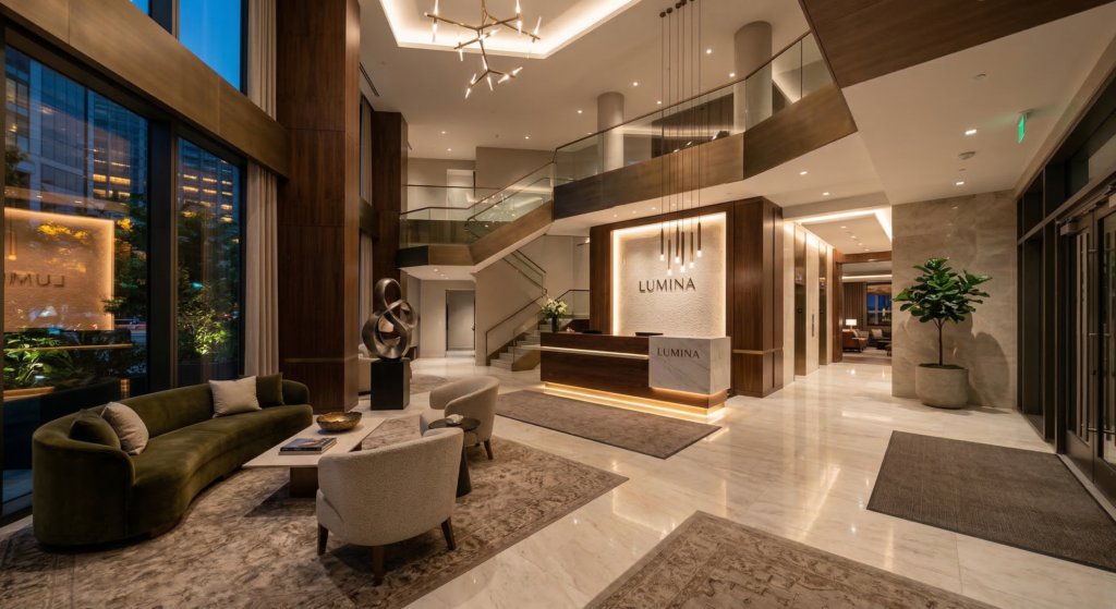 Luxury hotel environment supported by enterprise POS system