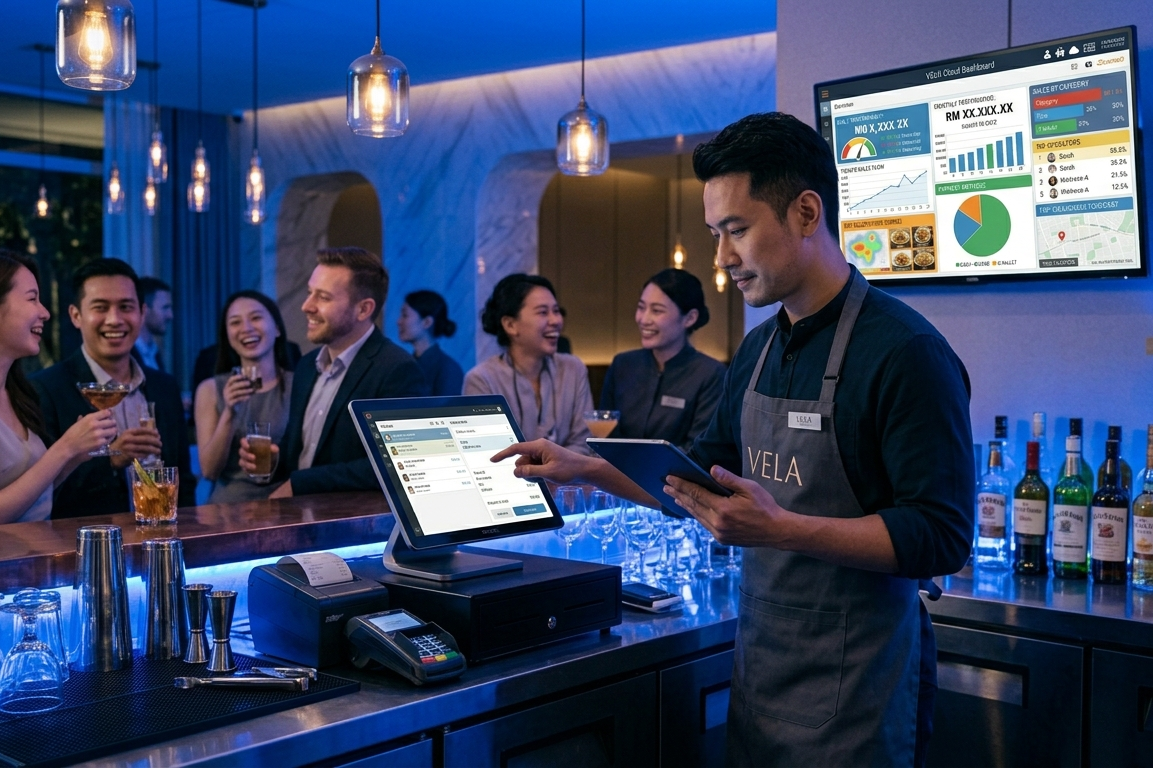 POS integrated bottle management system for hospitality operations