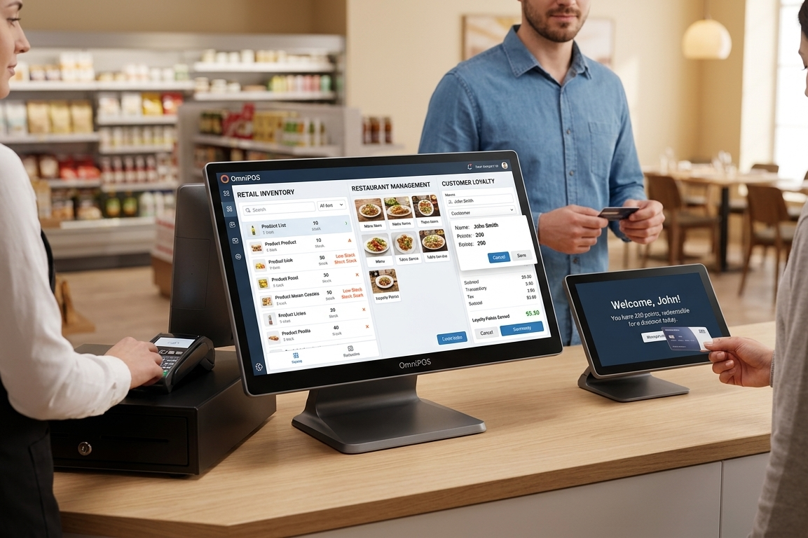 POS inventory management and customer loyalty system for retail and restaurants