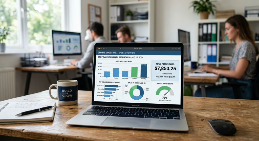 POS sales reporting dashboard for small business performance tracking
