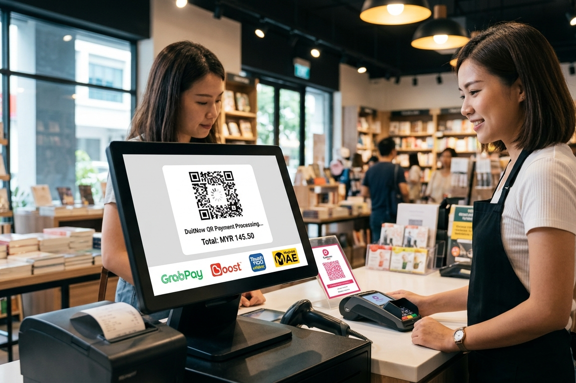 POS system integrated with QR payment solution for fast checkout