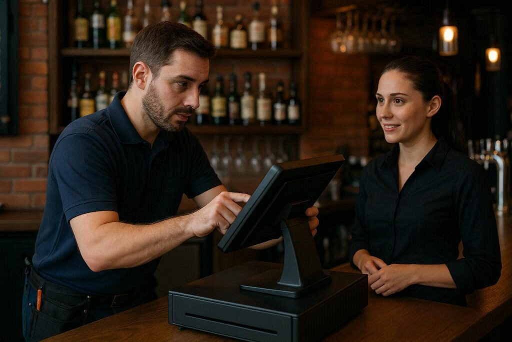 POS system setup and training for bar staff by Kizen Systems Malaysia