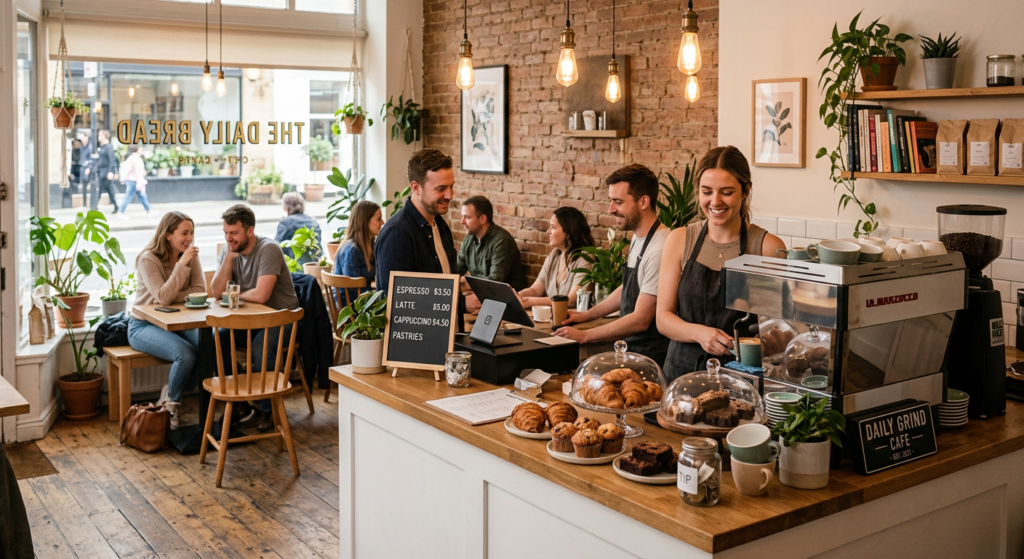 Small cafe using POS system to improve daily business operations