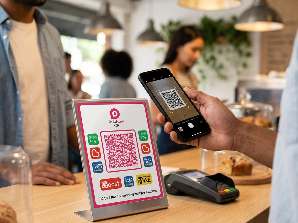 Unified QR code payment supporting bank apps and e-wallets in Malaysia